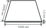 Лист нержавеющий  1,5х1000х2000 мм.  AISI 304 (08Х18Н10) холоднокатаный